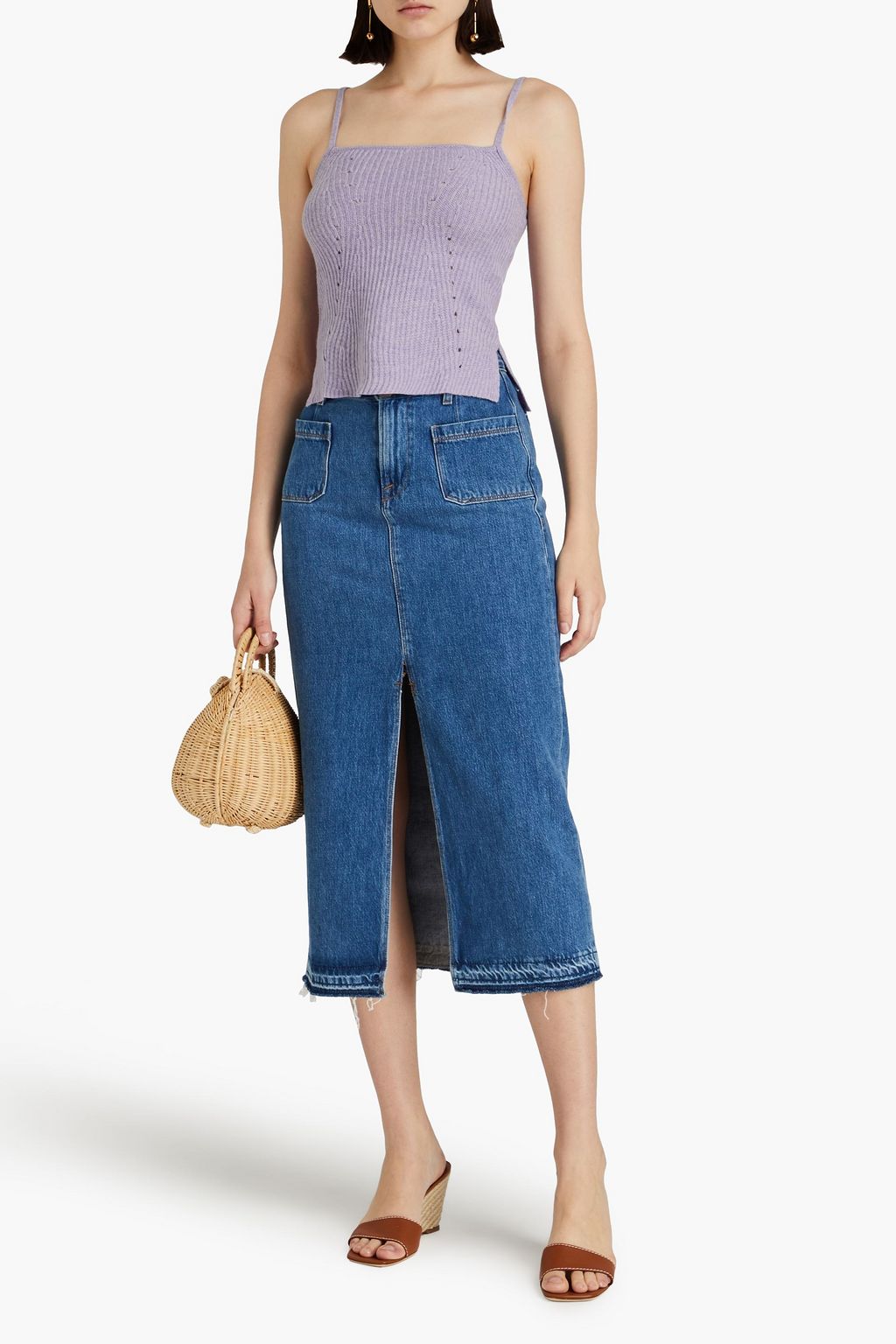 CULT GAIA Gesa merino wool and cashmere-blend tank