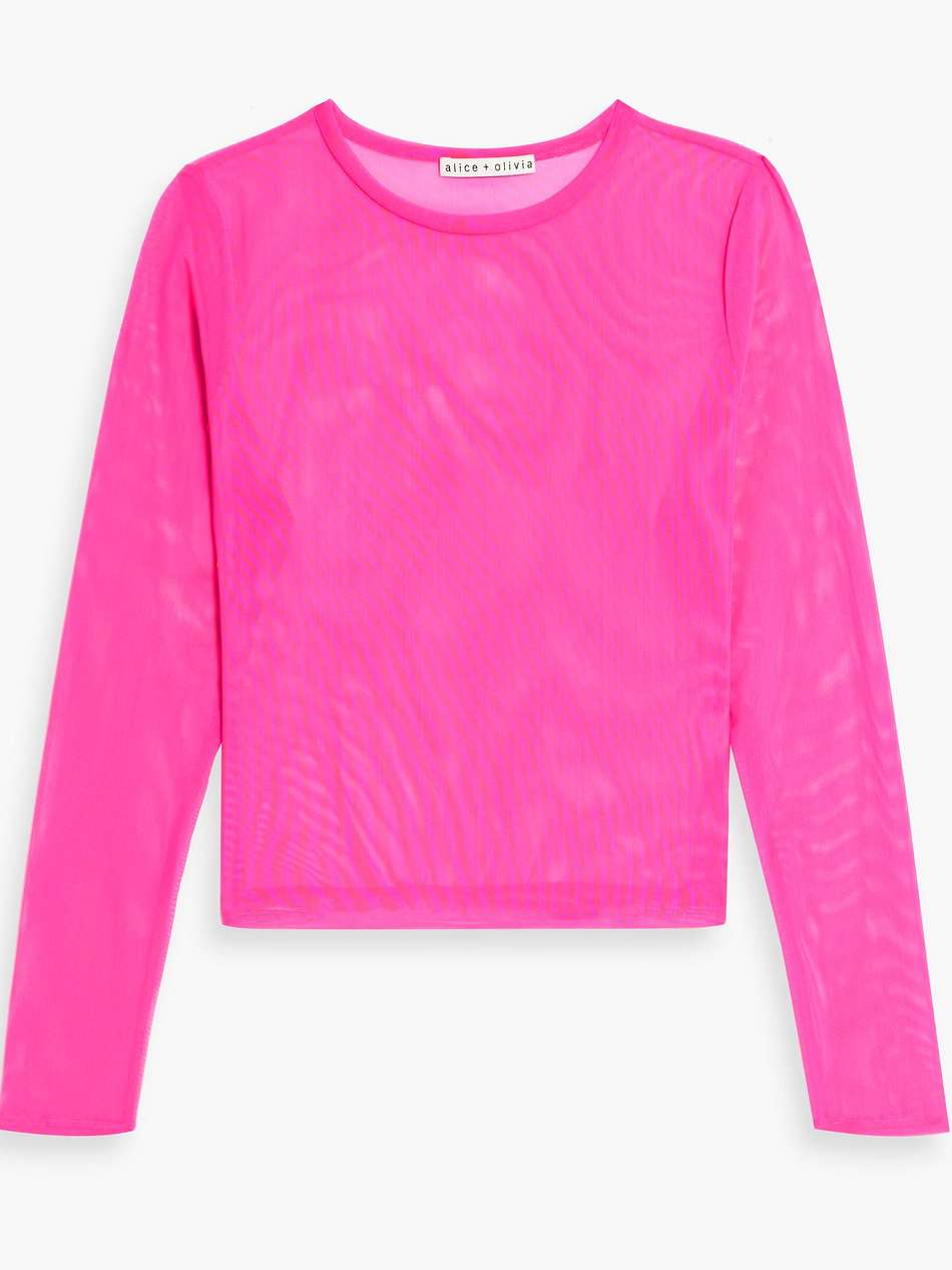delania cropped mesh top