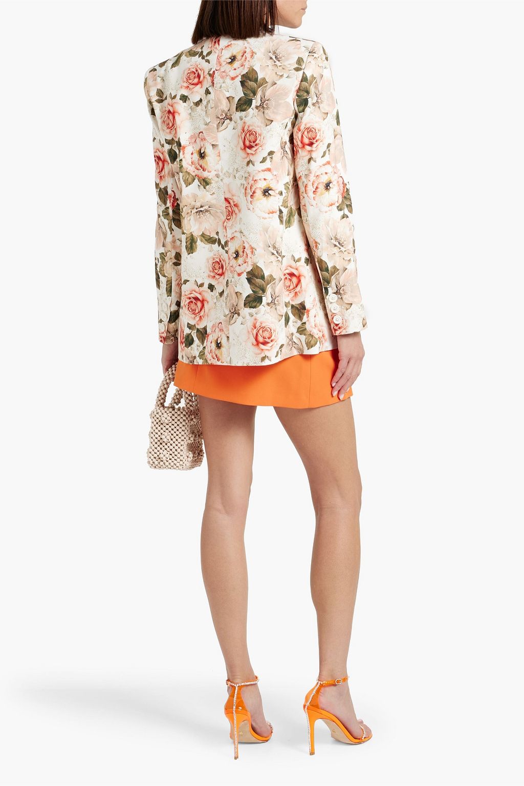 ALICE + OLIVIA Denny floral-print linen-blend blazer