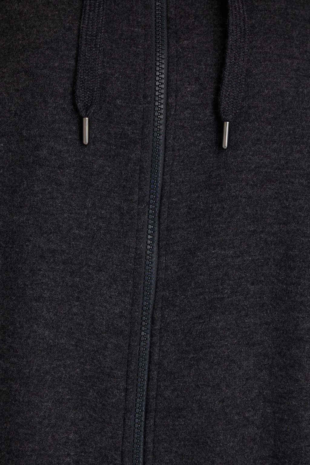 BRUNELLO CUCINELLI カシミヤ混ジャージー ジップアップフーディ