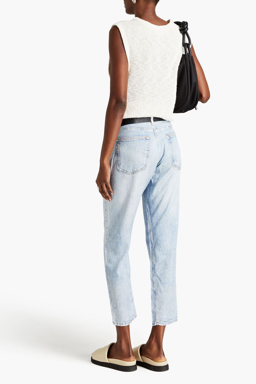 RAG & BONE テンセル クロップド ストレートレッグパンツ デニム風