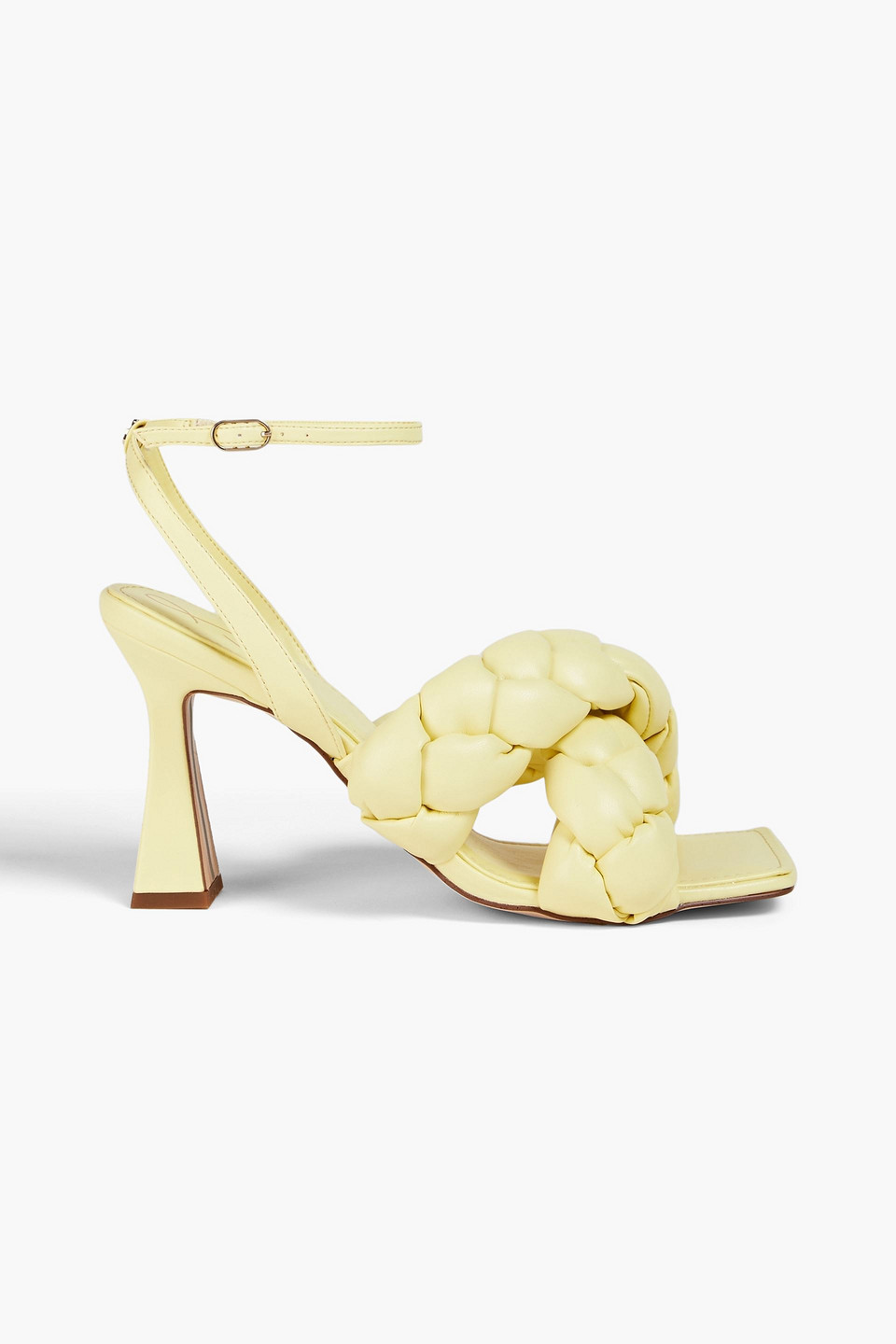 Sam Edelman - Courtney padded braided leather faux leather sandals - Yellow - US 10