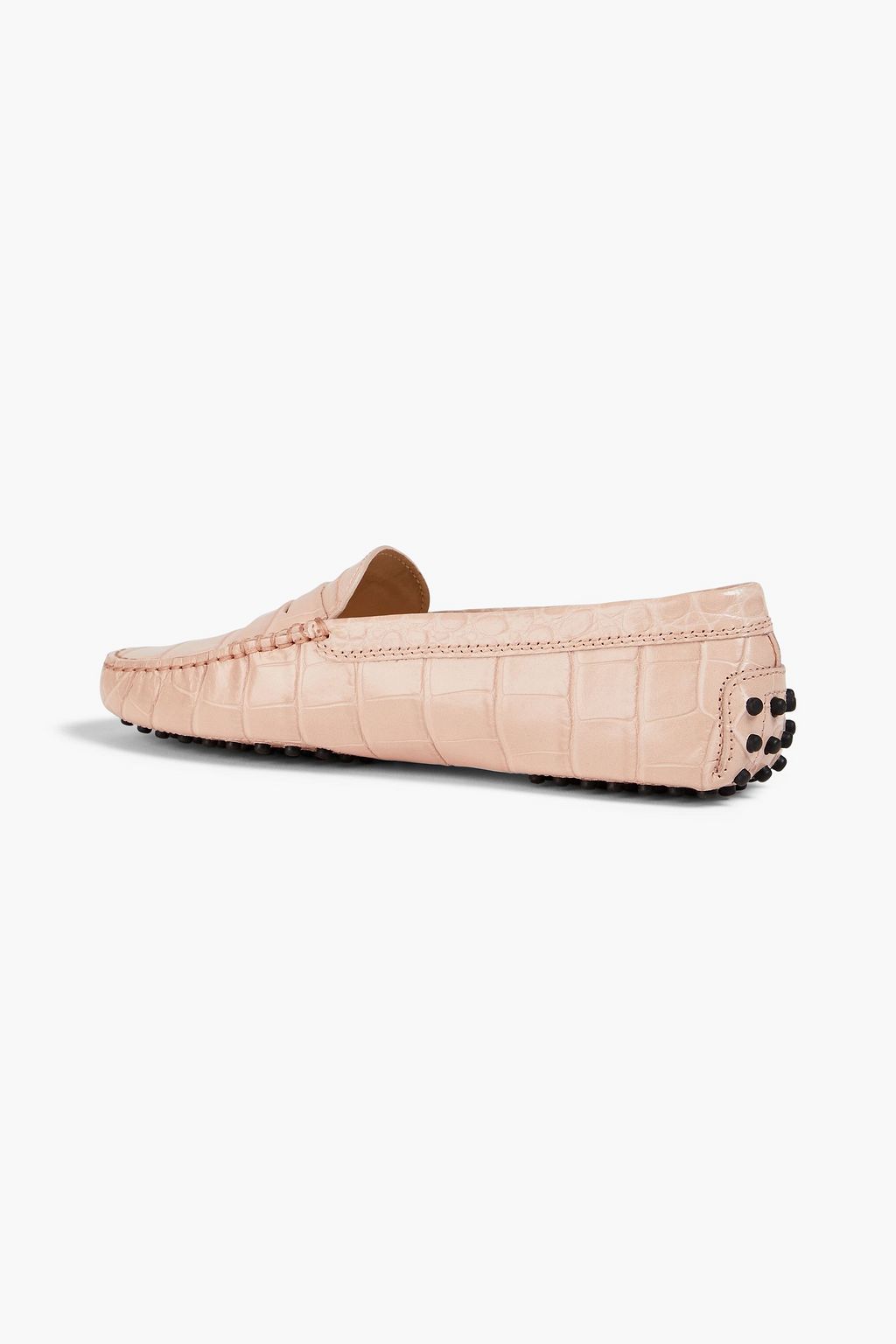 TOD'S حذاء لوفر مصنوع من الجلد بنقشة جلد التمساح
