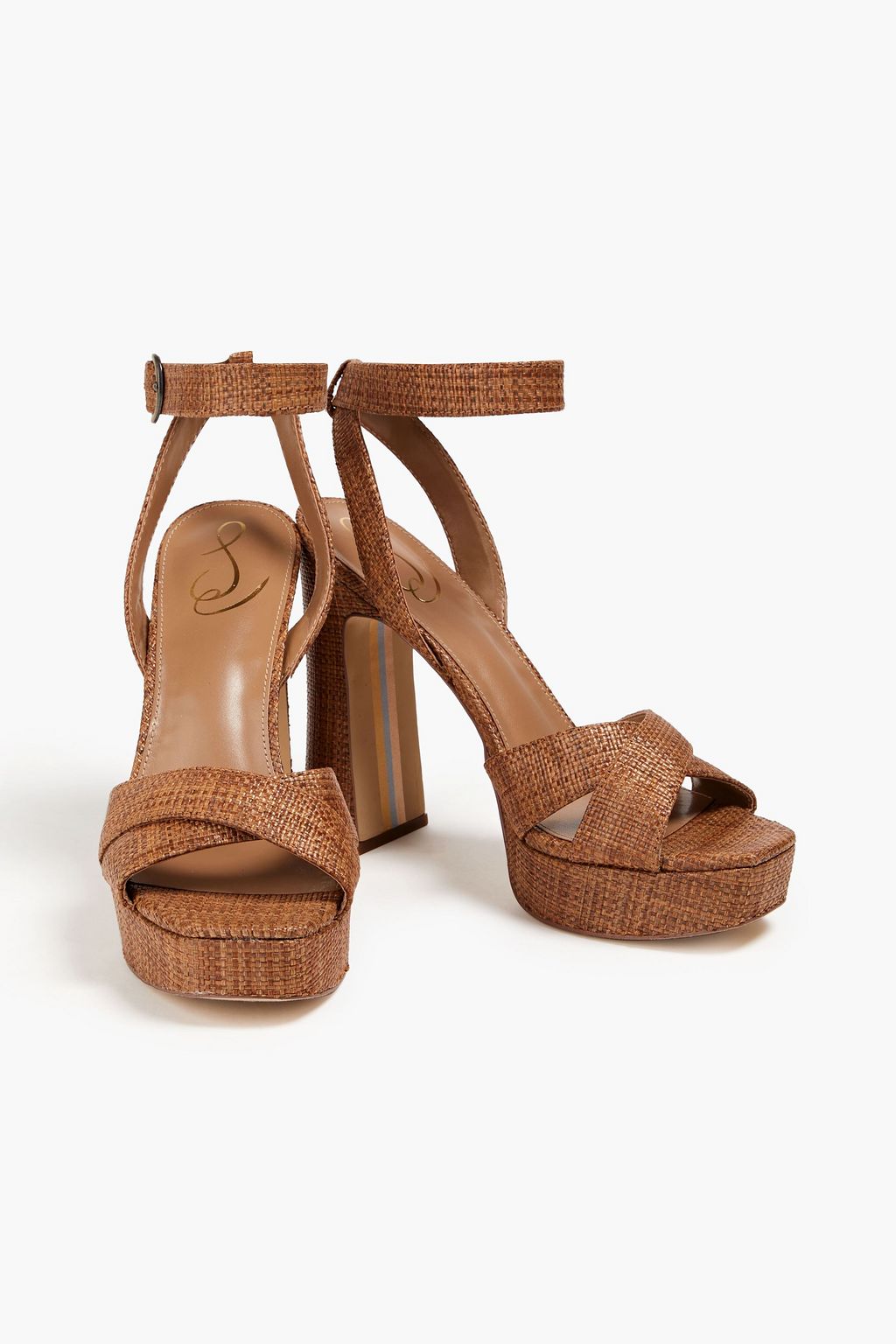 SAM EDELMAN Kayna coated raffia sandals