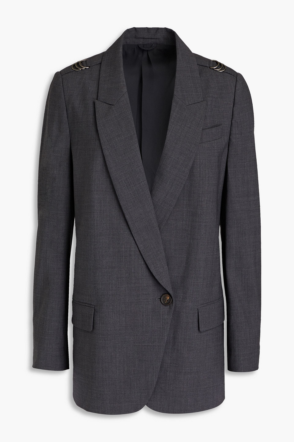 Brunello Cucinelli Blazer Aus Einer Wollmischung In Gray