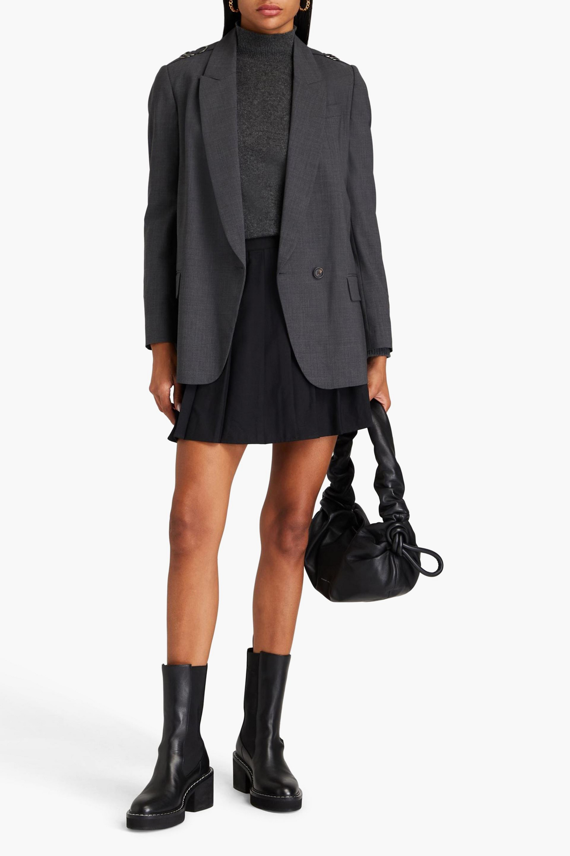 Brunello Cucinelli Double-breasted wool-blend blazer