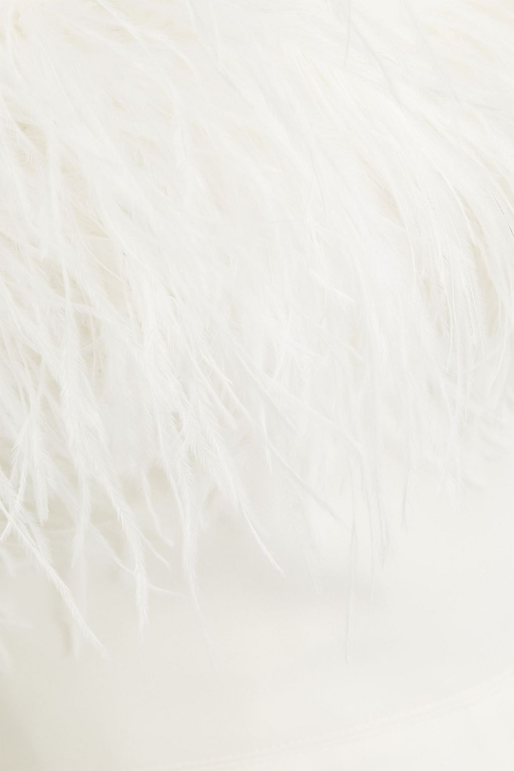 JENNY PACKHAM Strapless feather-embellished crepe gown
