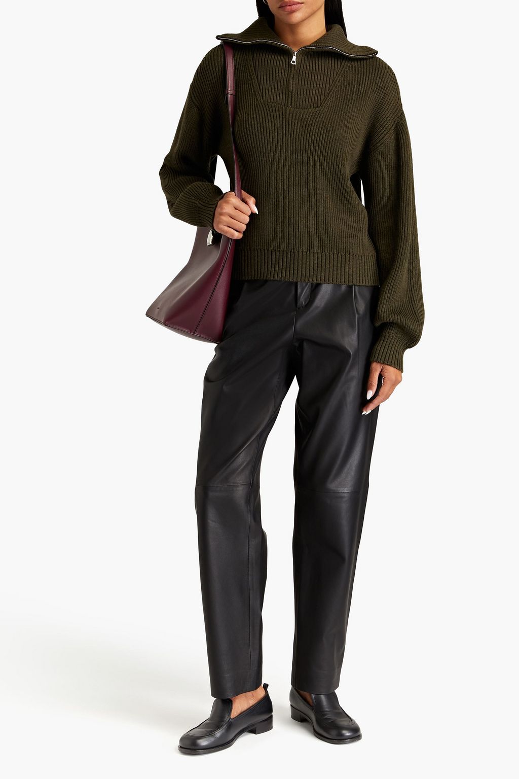 OFFICINE GÉNÉRALE Tiphanie merino wool half-zip sweater