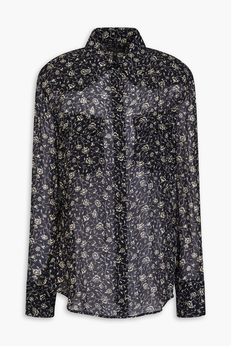 rag & bone - Farren floral-print crepe shirt