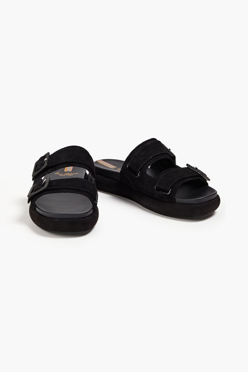 SAM EDELMAN حذاء سلايد «كينزي» مصنوع من جلد السويد ومزود بإبزيم