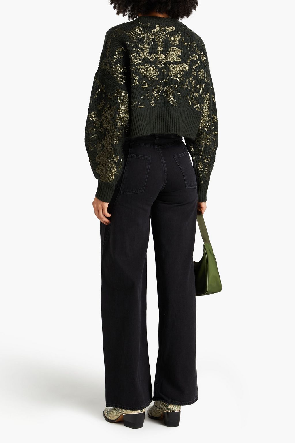 RAG & BONE جينز بأرجل واسعة وبخصر عالٍ
