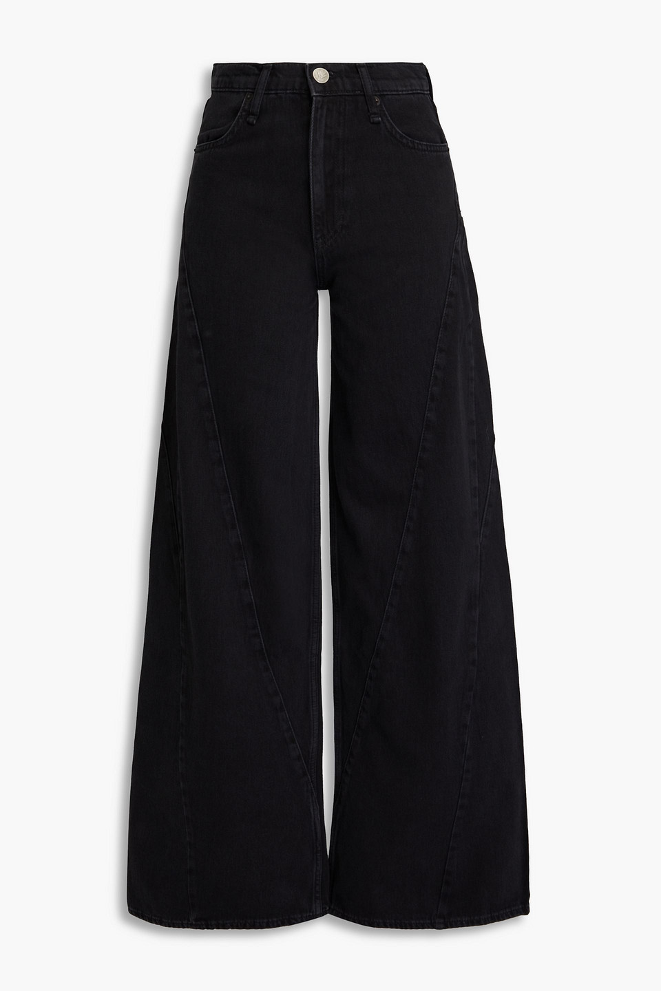 rag & bone - High-rise wide-leg jeans - Black - 23