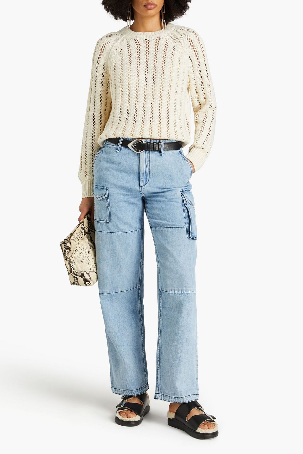 RAG & BONE Adrienne open-knit cotton-blend sweater