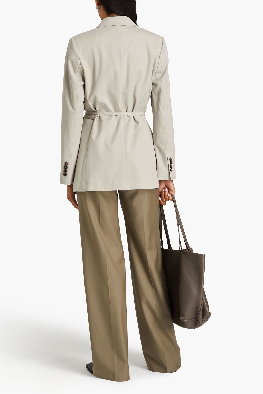 BRUNELLO CUCINELLI Embellished wool-blend stretch-twill blazer