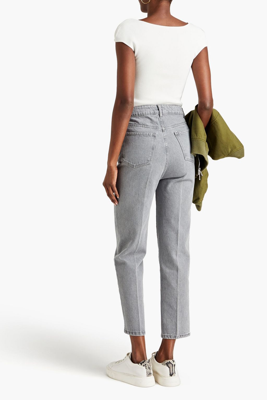 OFFICINE GÉNÉRALE Ariane cropped high-rise straight-leg jeans