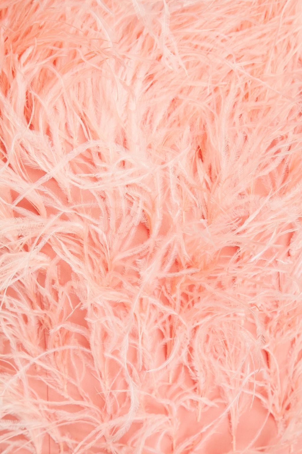 CULT GAIA Sosha cropped feather-embellished crepe top