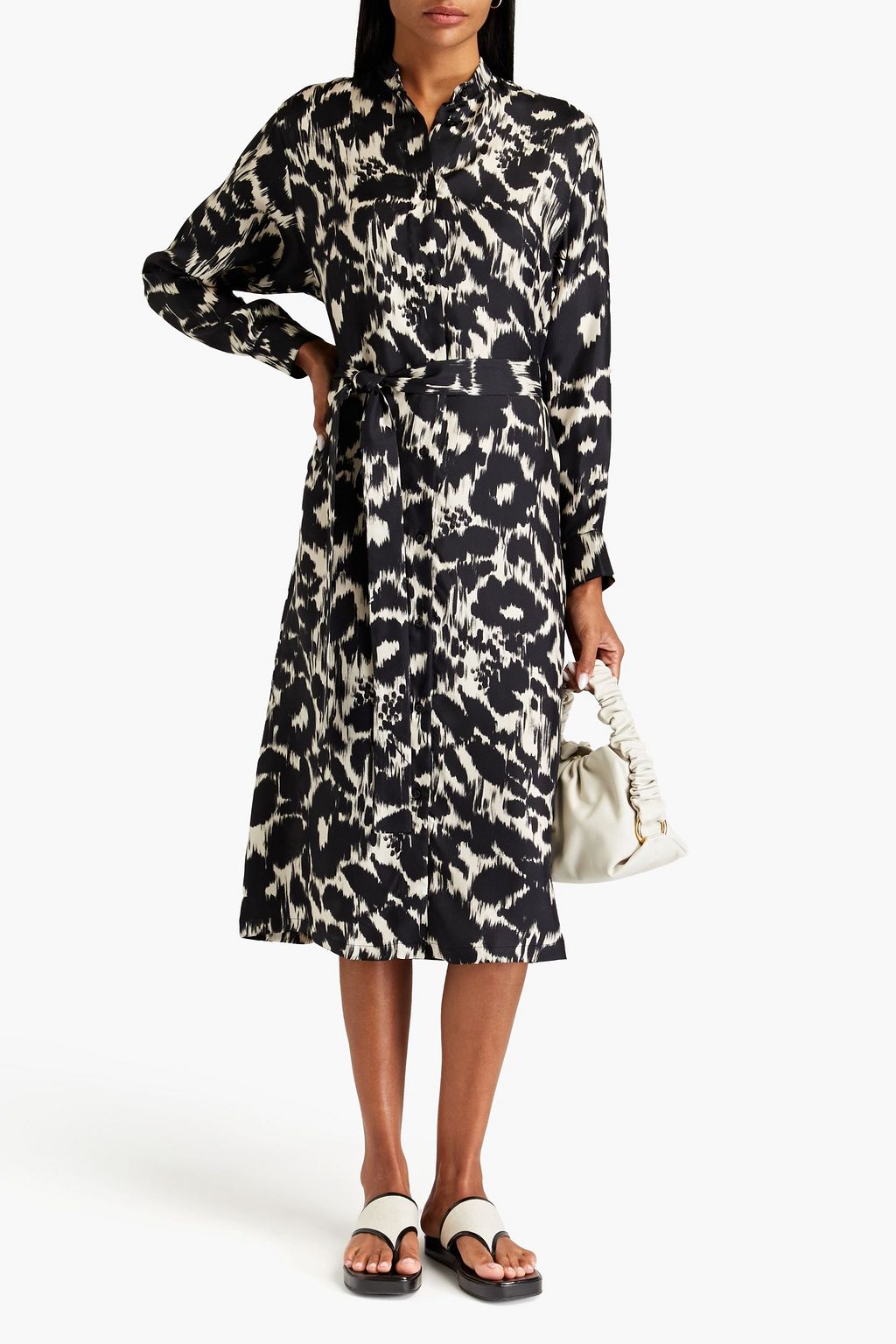 OFFICINE GÉNÉRALE Bonnie printed silk-twill midi dress