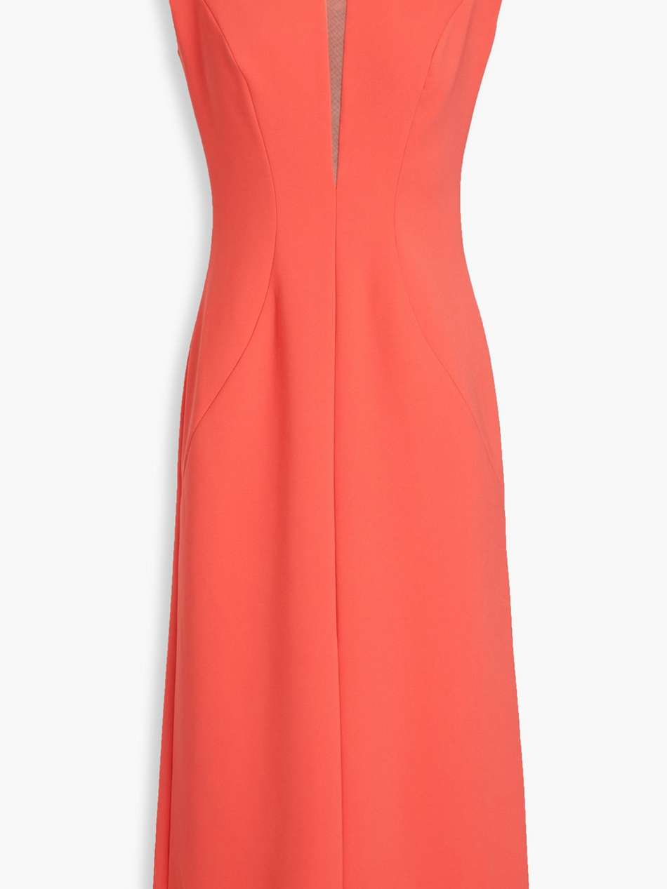 embellished crepe midi dress
