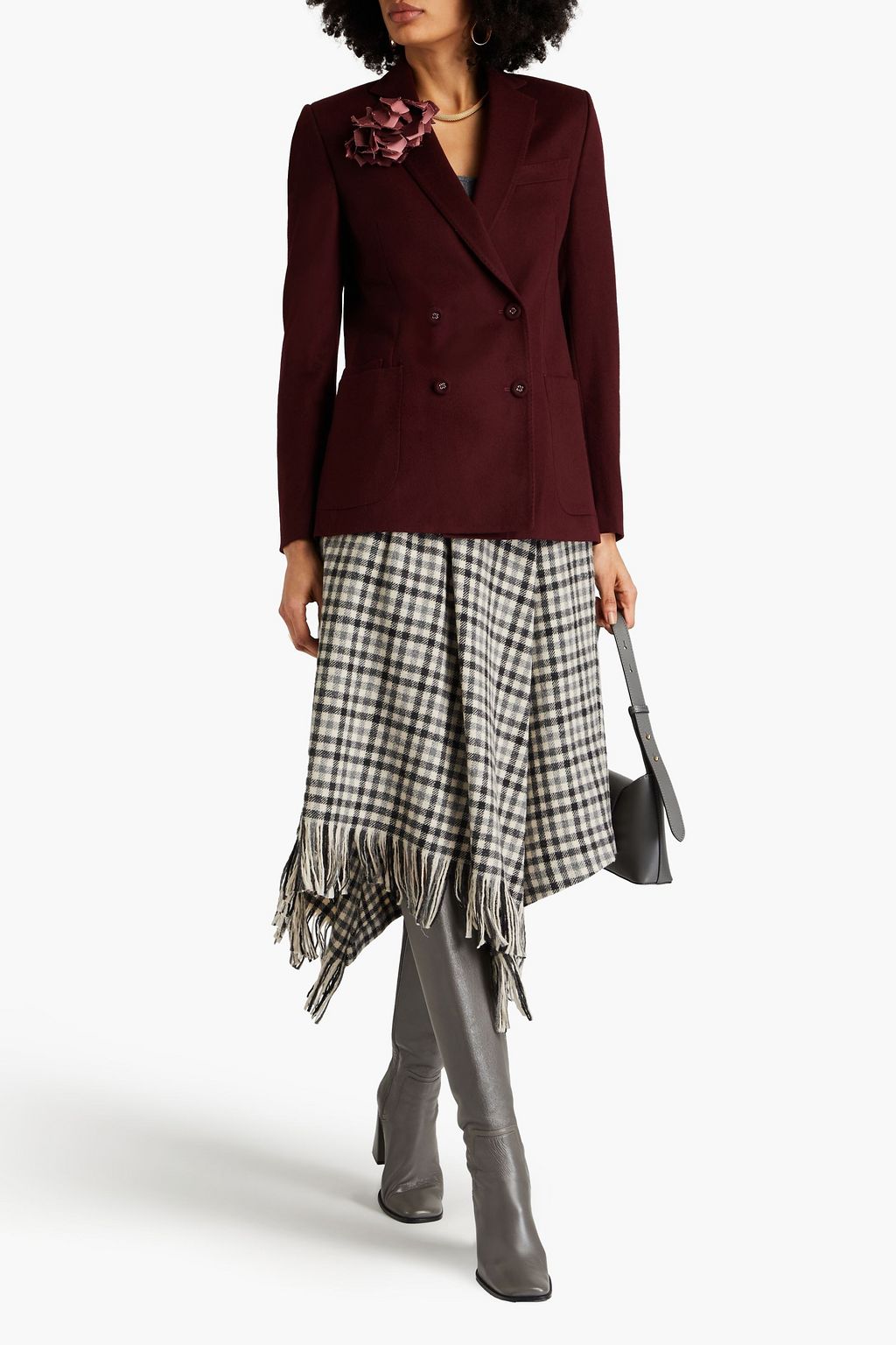 OFFICINE GÉNÉRALE Mathilde double-breasted wool-felt blazer