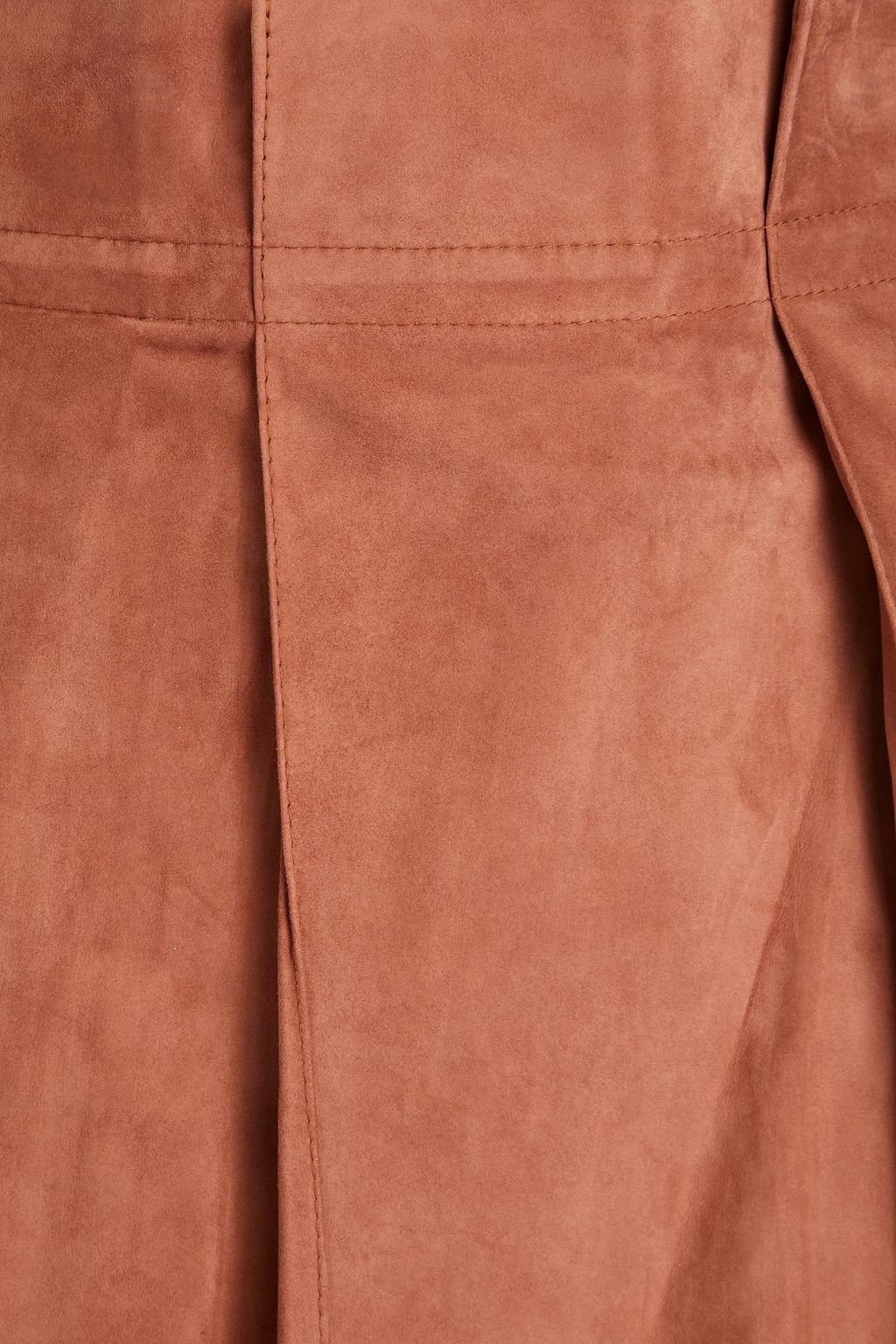 BRUNELLO CUCINELLI Pleated nubuck mini skirt