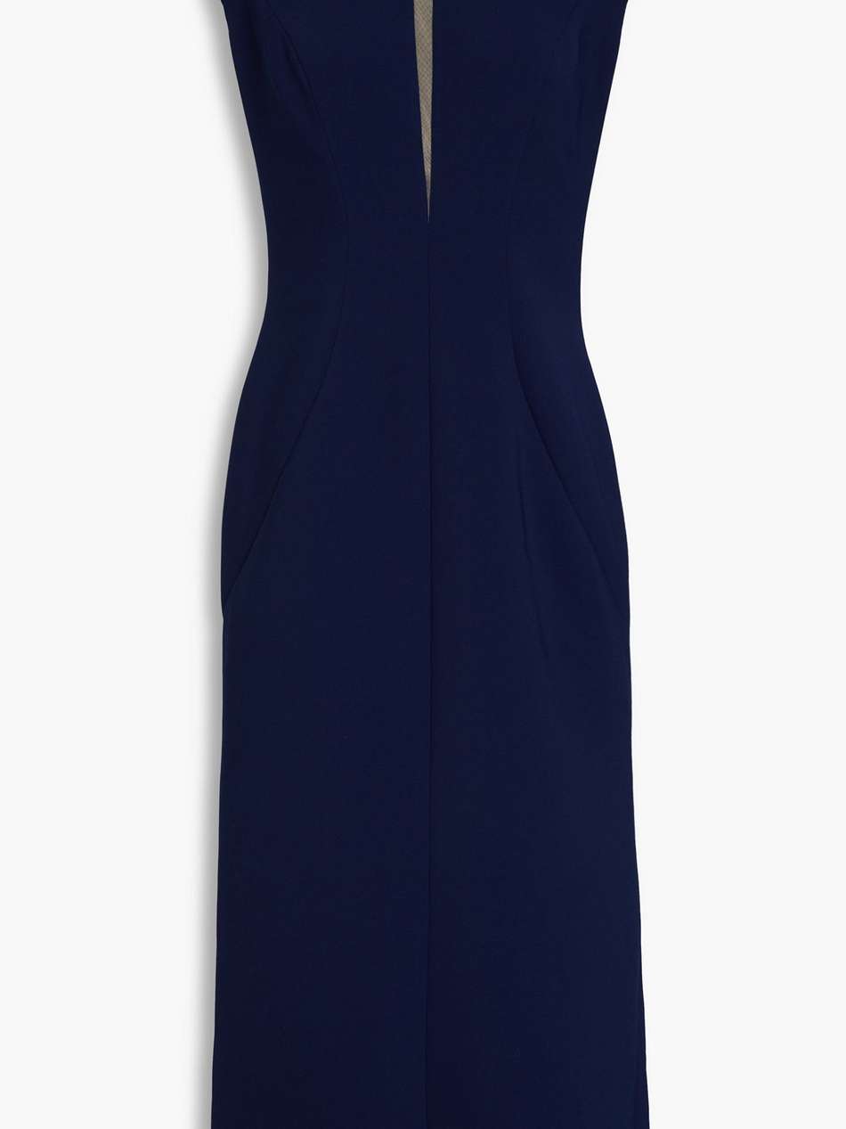 embellished crepe midi dress