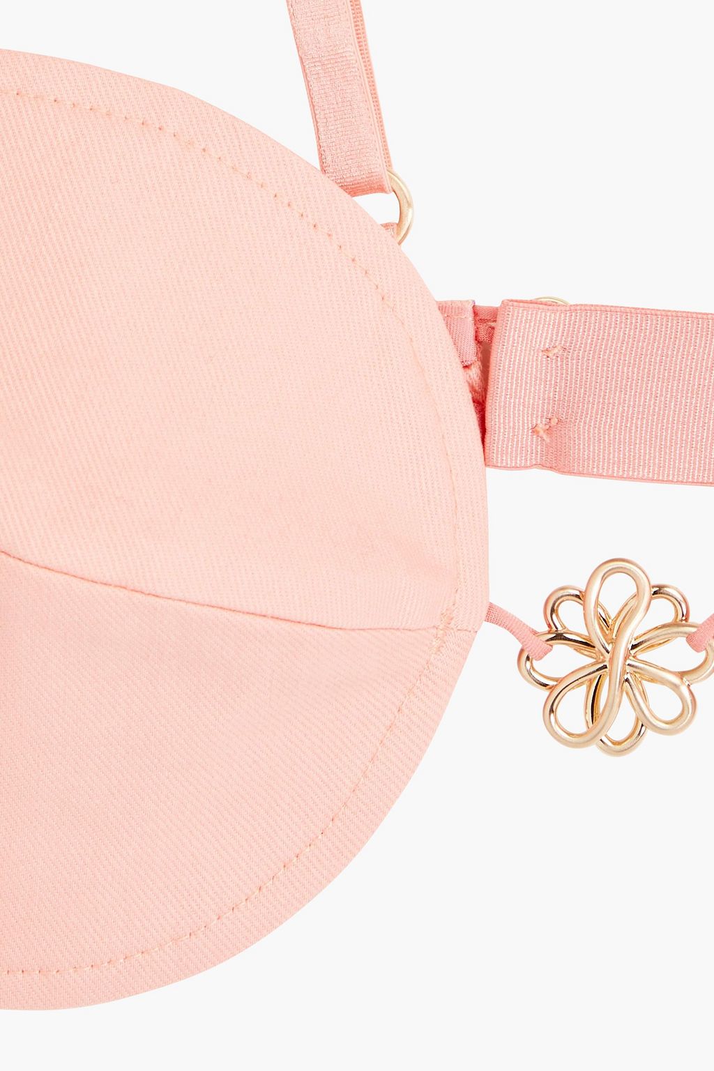 CULT GAIA Nalani embellished stretch-cotton twill bra top