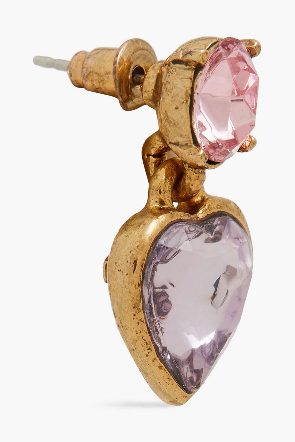 OSCAR DE LA RENTA Gold-tone crystal earrings