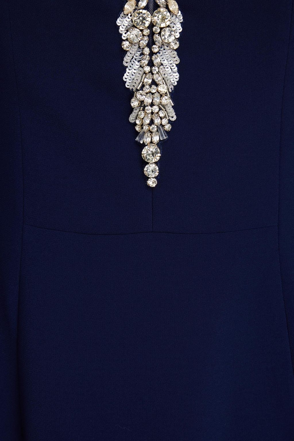 JENNY PACKHAM クレープ&シルクシフォン ミディワンピース