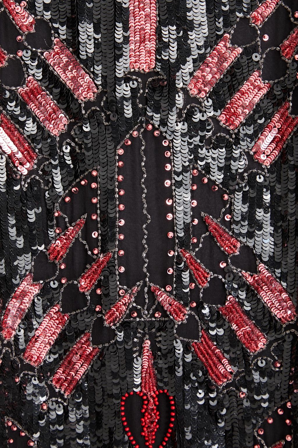 VALENTINO GARAVANI Embellished printed silk-chiffon gown
