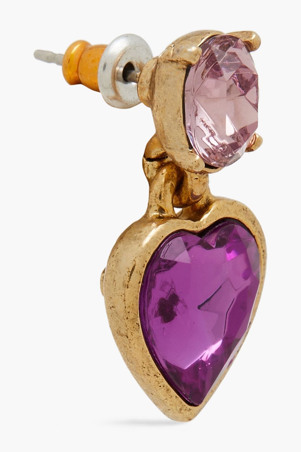 OSCAR DE LA RENTA Gold-tone crystal earrings