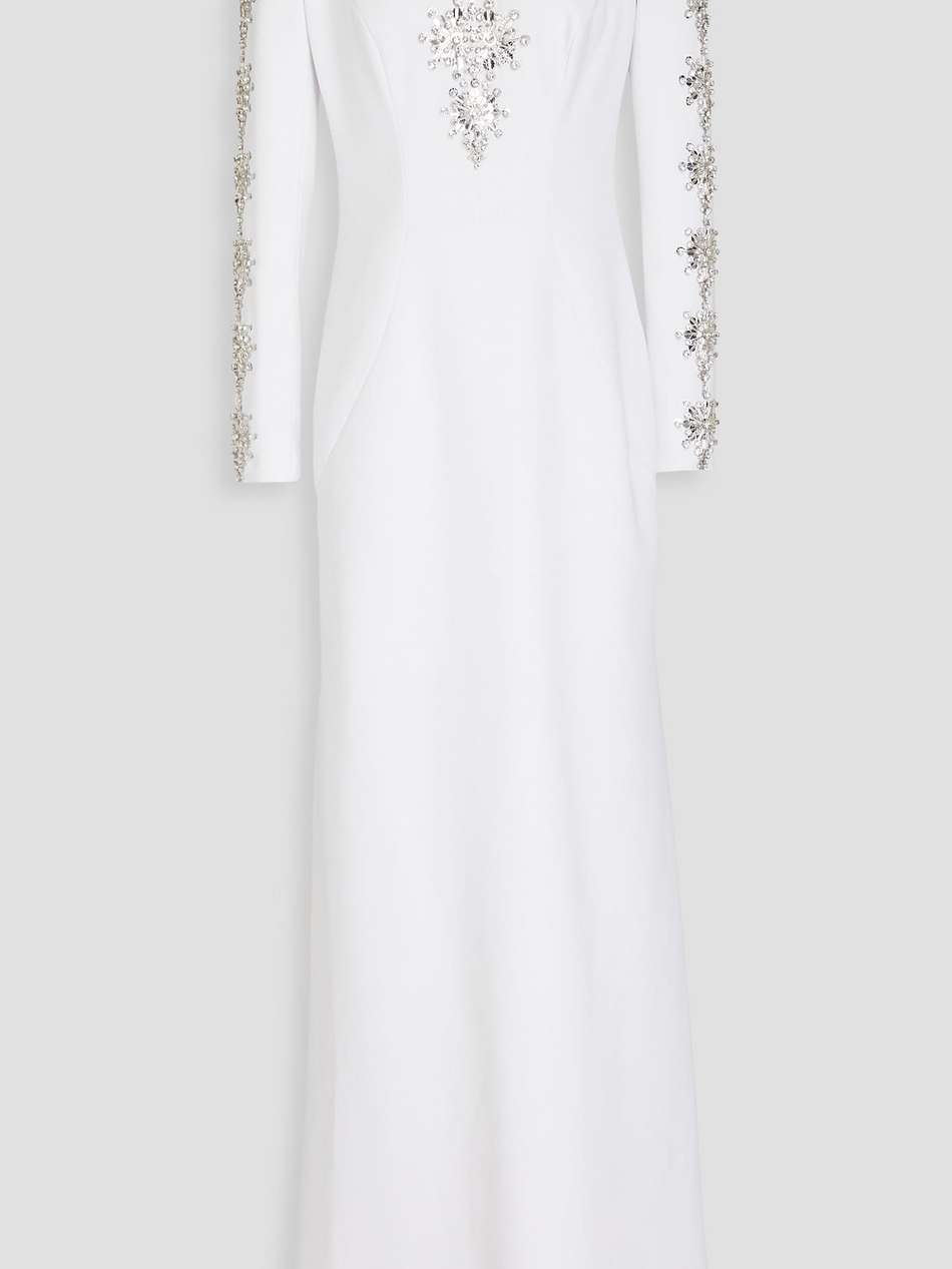 embellished twill gown