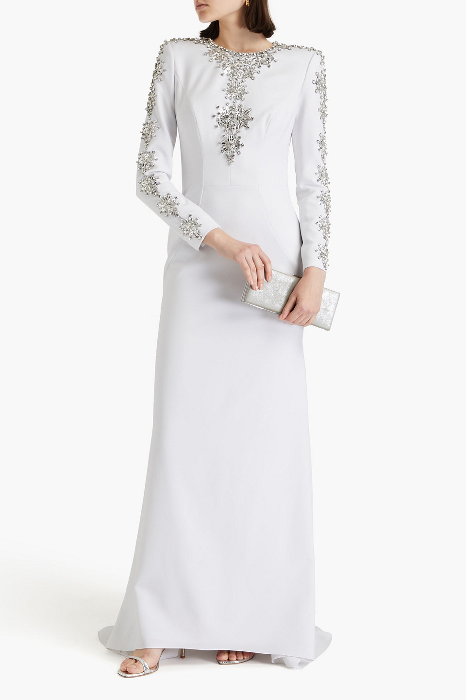 JENNY PACKHAM EMBELLISHED TWILL GOWN