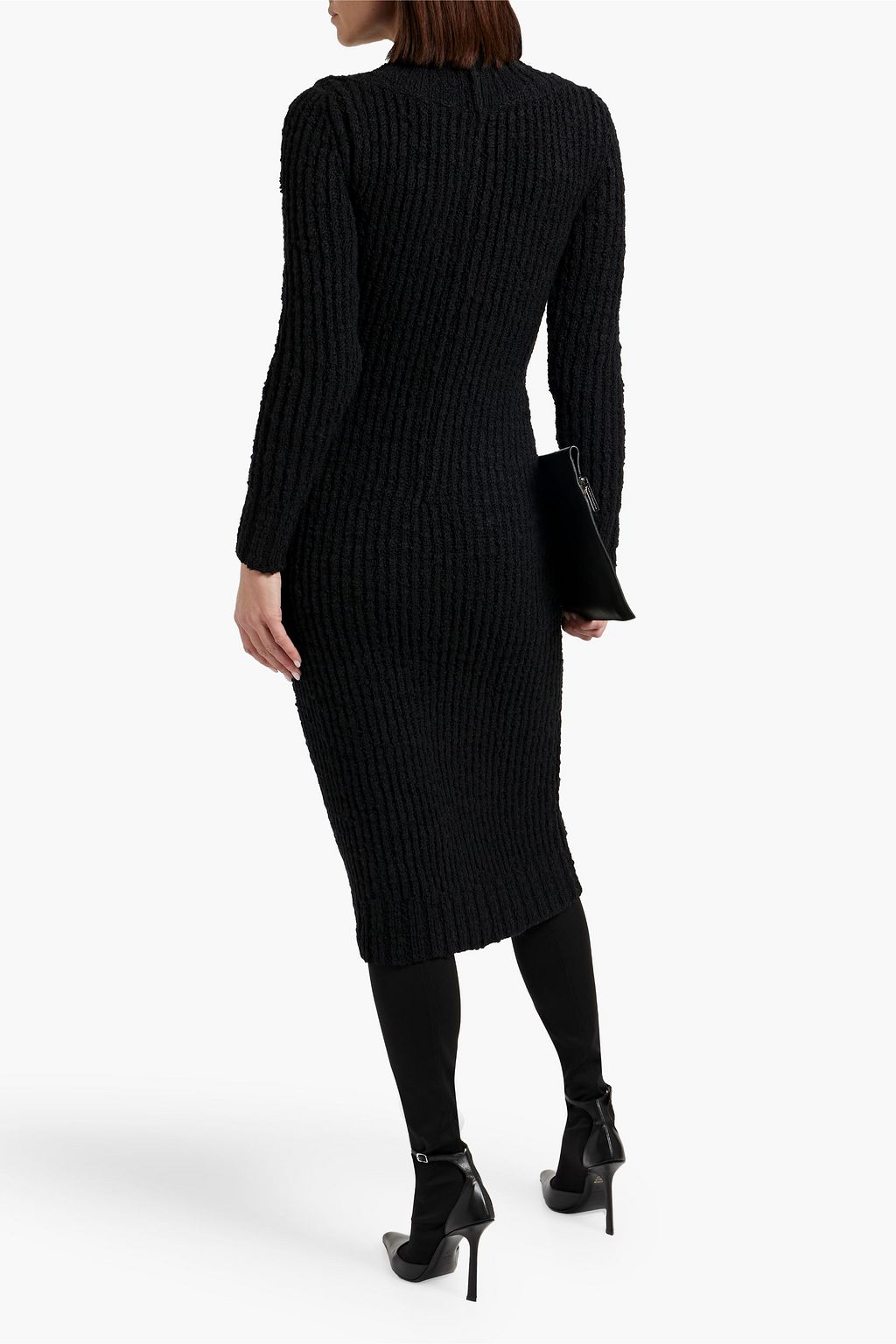 DOLCE&GABBANA Ribbed wool midi dress
