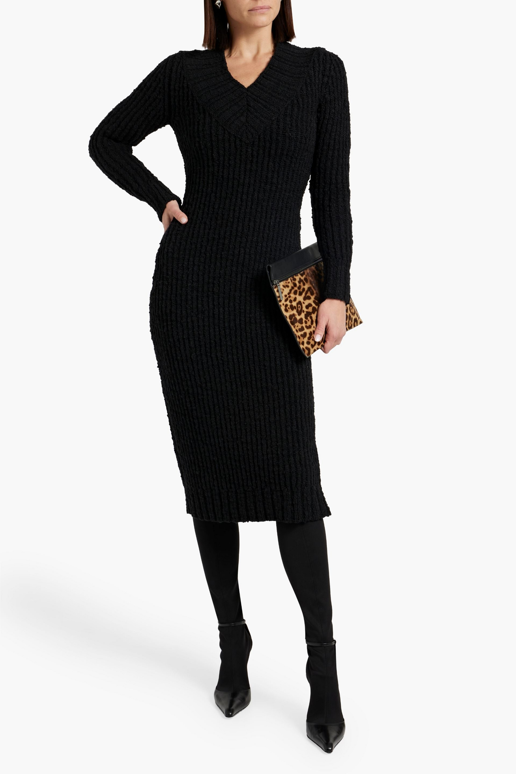 Dolce&Gabbana Ribbed wool midi dress