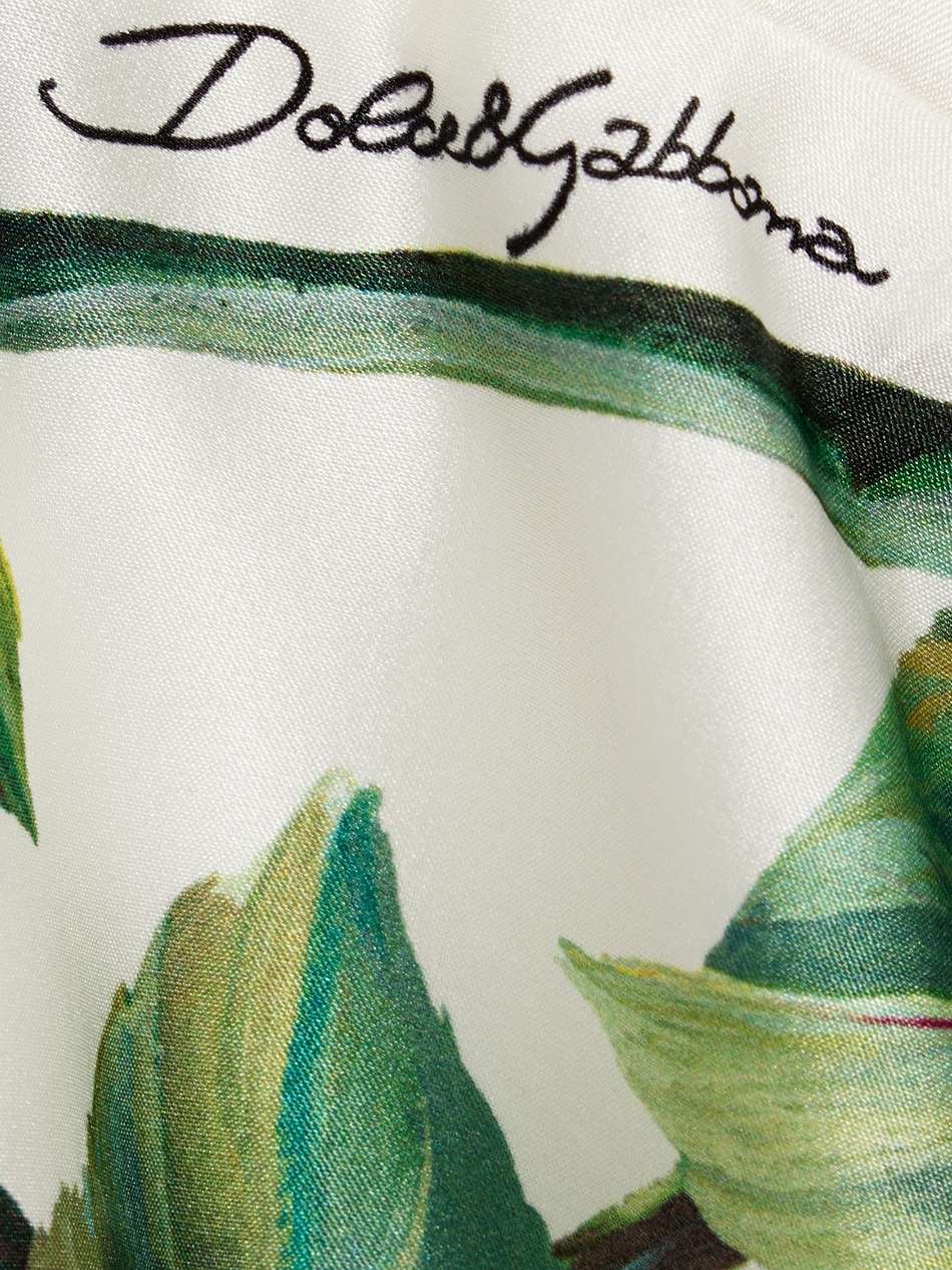lace-trimmed floral-print silk-blend satin wrap top