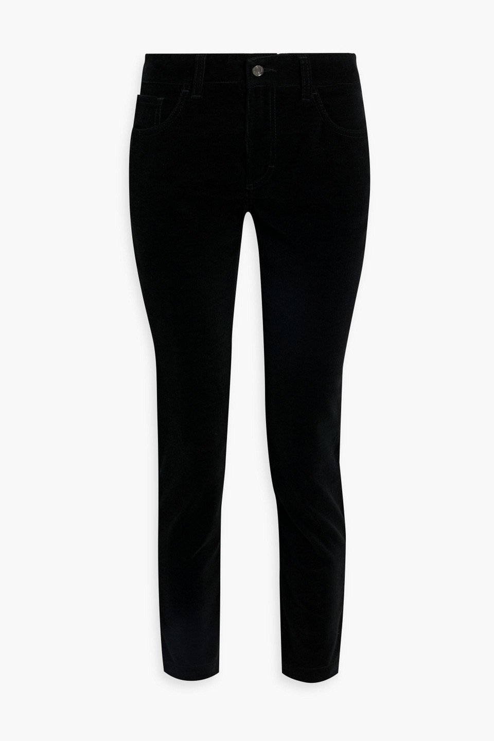 Dolce & Gabbana Cotton-blend Corduroy Slim-leg Pants In Black