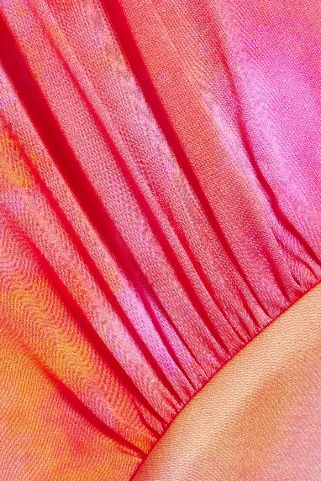 RETROFÊTE Lila tie-dyed stretch-silk satin maxi dress