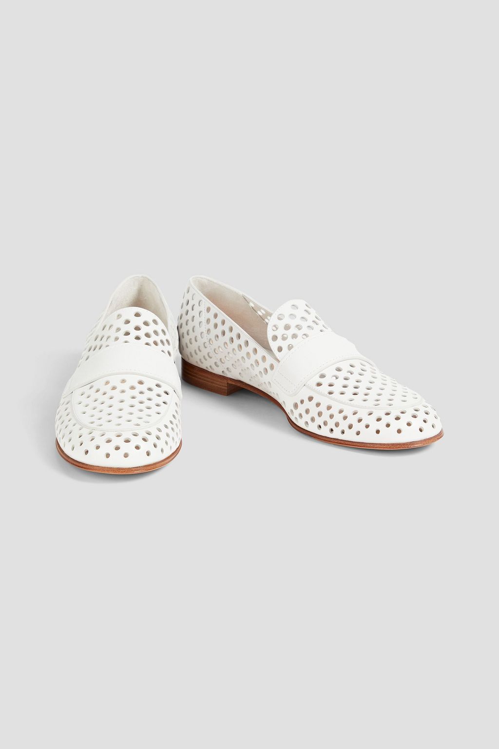GIANVITO ROSSI Thierry レザー ローファー レーザーカット