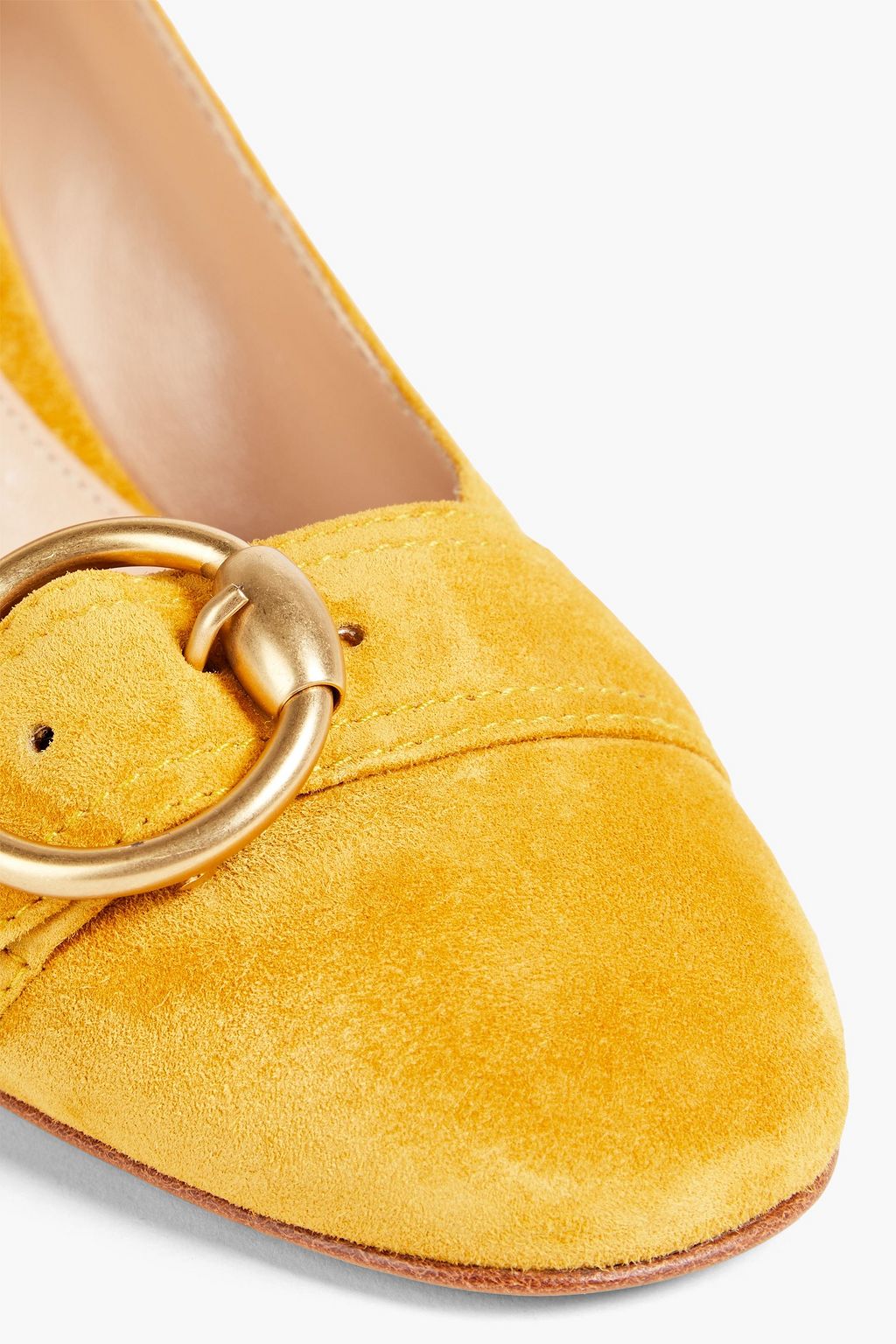 GIANVITO ROSSI Pamela 60 buckle-embellished suede pumps