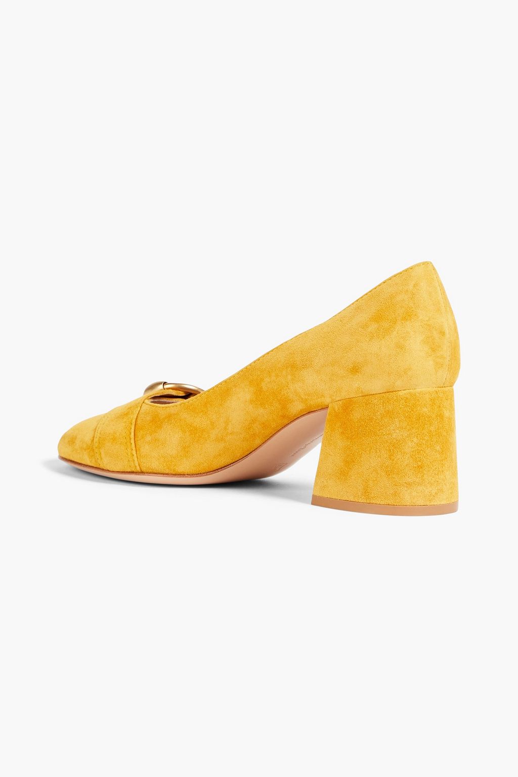 GIANVITO ROSSI Pamela 60 buckle-embellished suede pumps