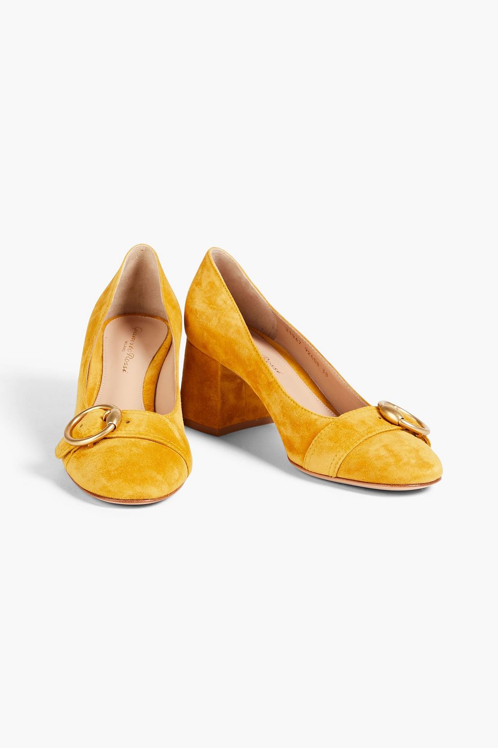 GIANVITO ROSSI Pamela 60 buckle-embellished suede pumps