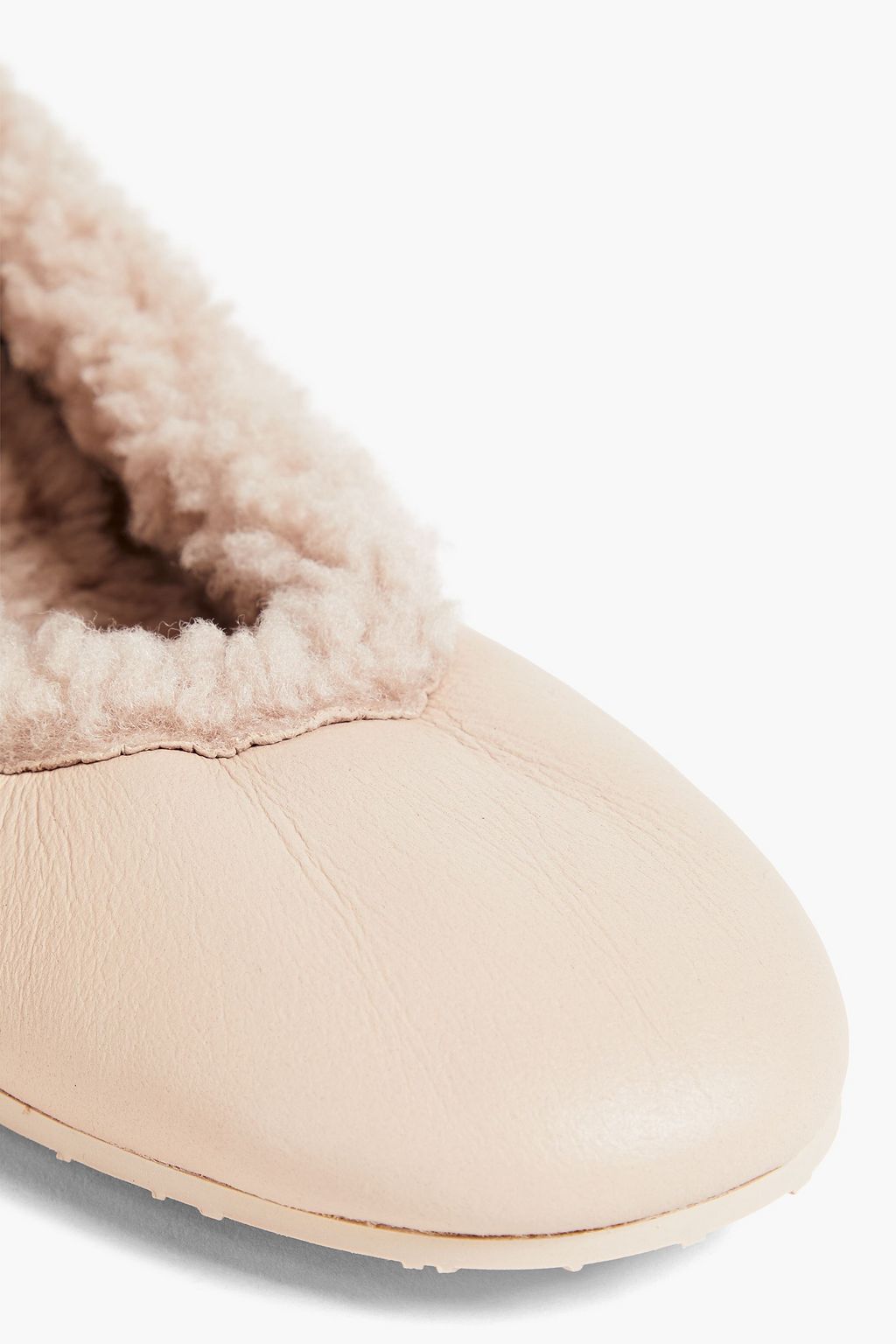 GIANVITO ROSSI Sansa shearling ballet flats