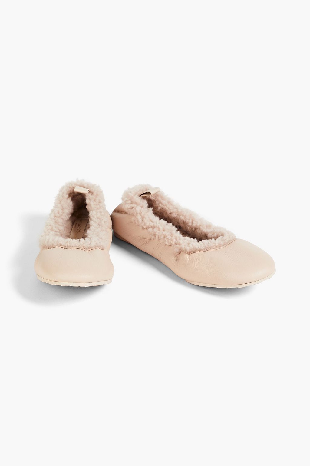 GIANVITO ROSSI Sansa shearling ballet flats
