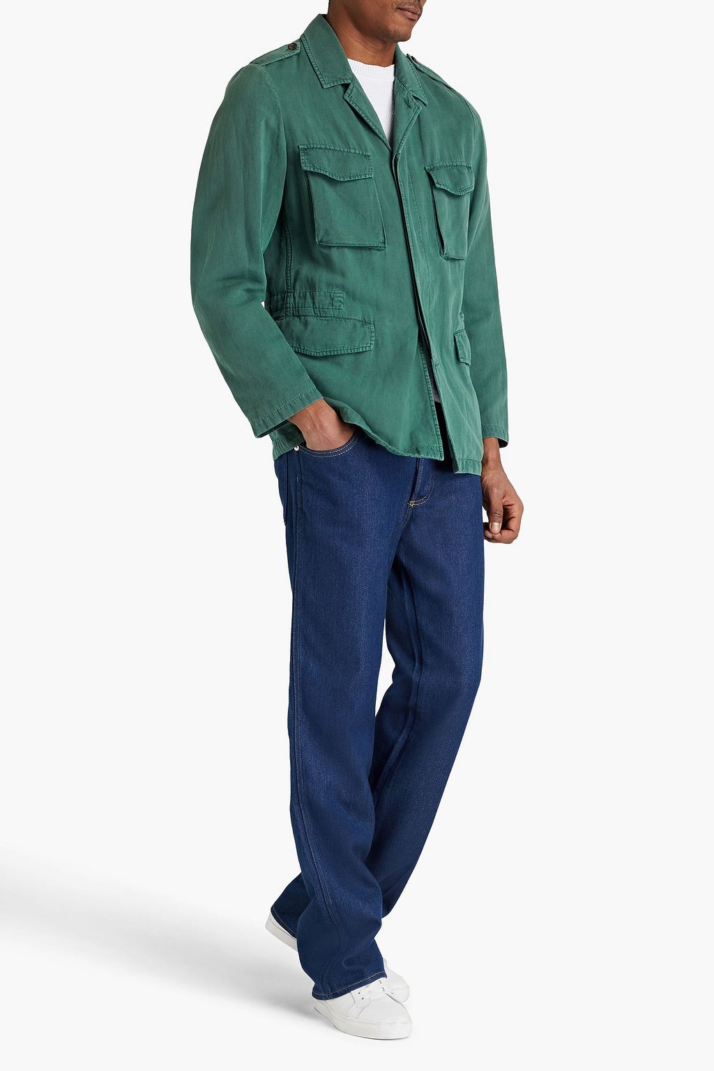 BOGLIOLI Cotton and linen-blend canvas field jacket