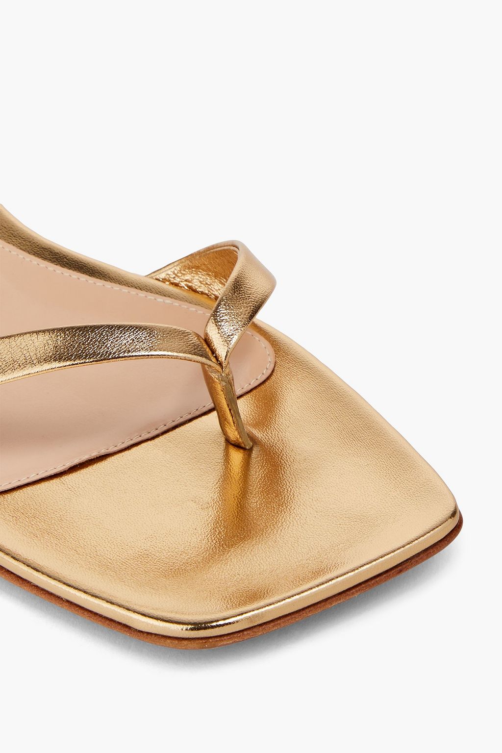 GIANVITO ROSSI Metallic leather sandals