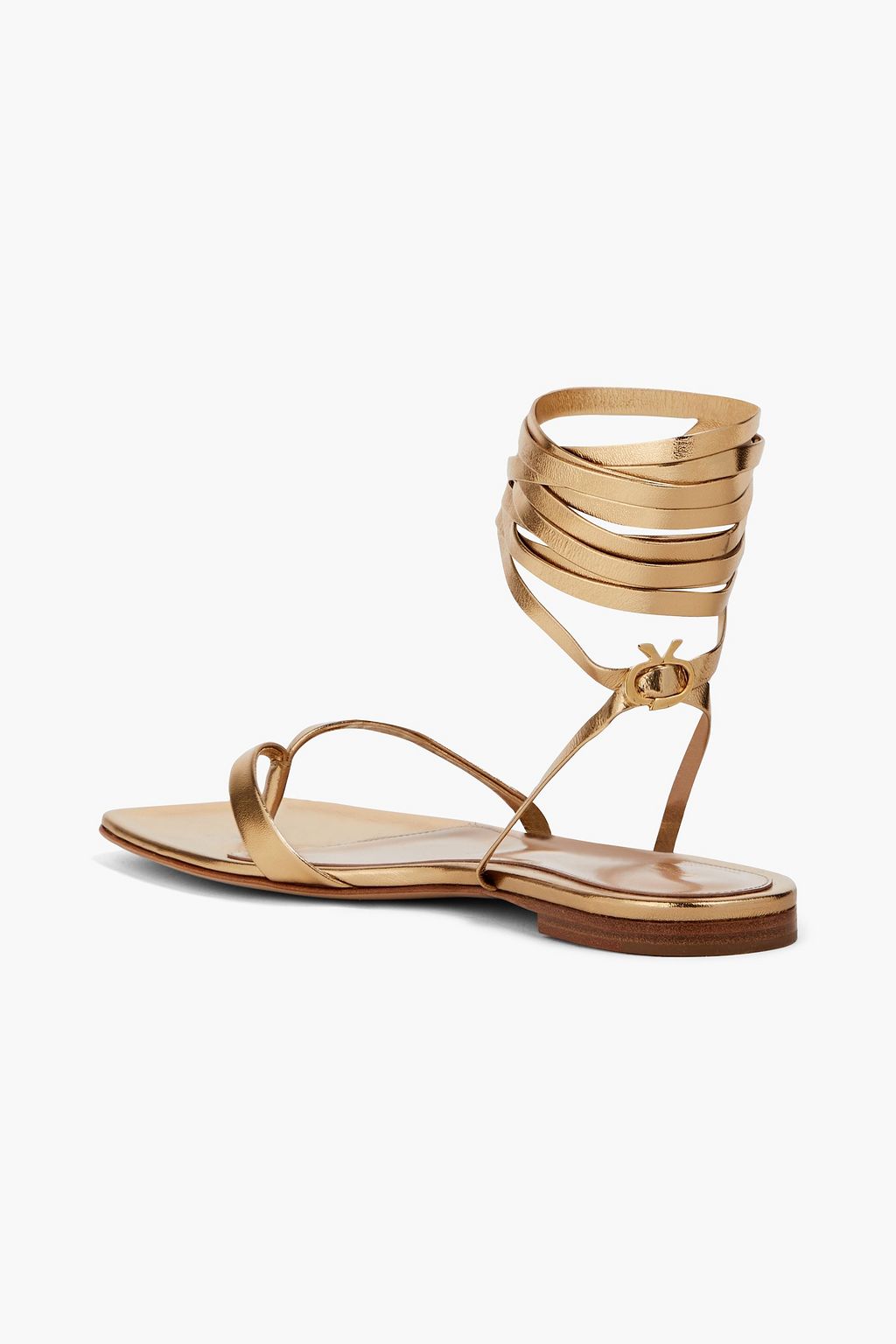 GIANVITO ROSSI Metallic leather sandals