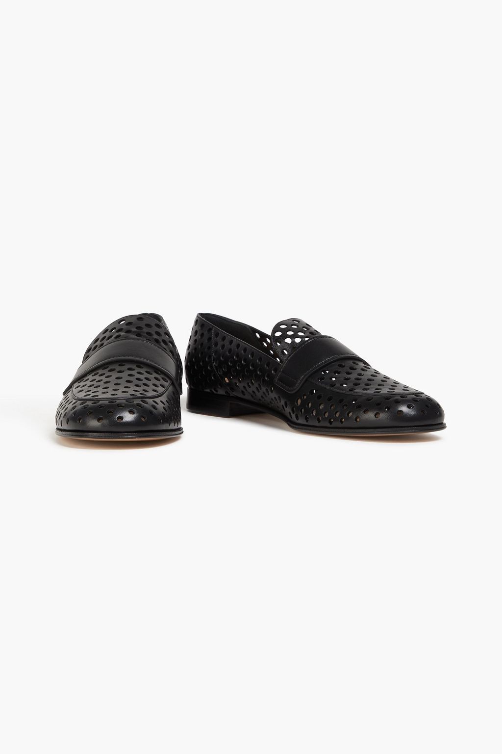 GIANVITO ROSSI Thierry laser-cut leather loafers