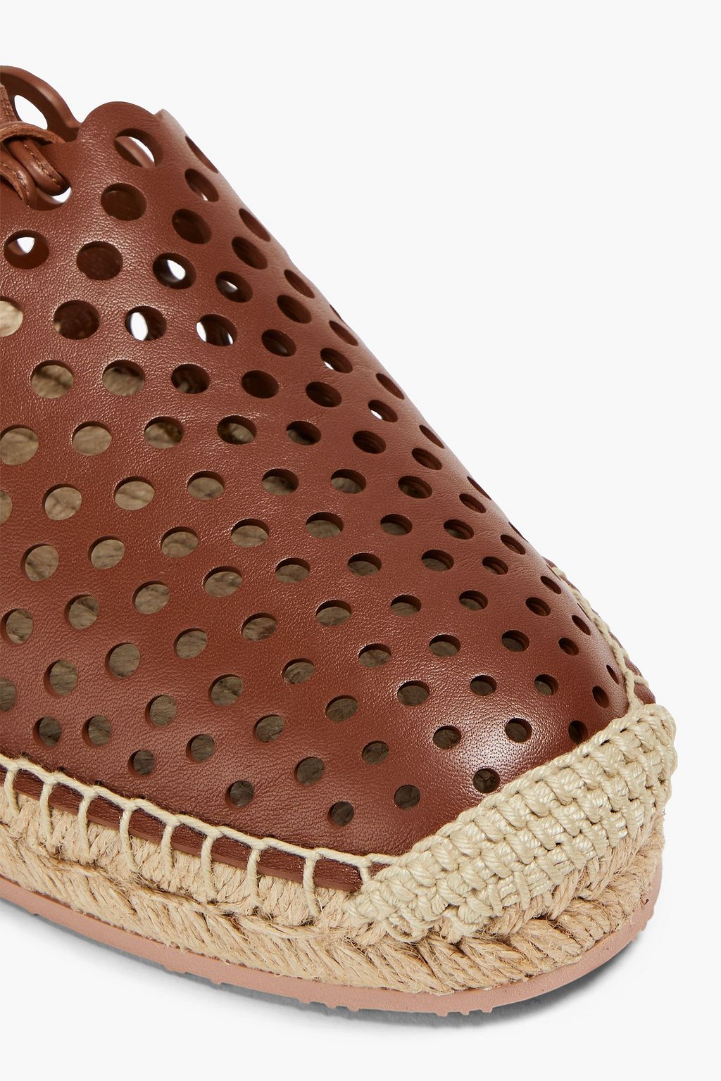 GIANVITO ROSSI Thierry laser-cut leather espadrilles