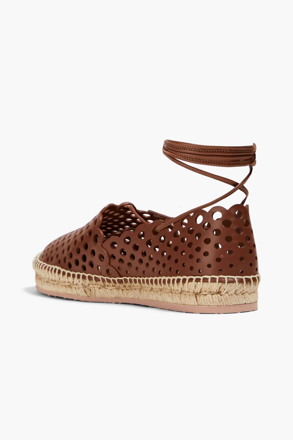 GIANVITO ROSSI Thierry laser-cut leather espadrilles