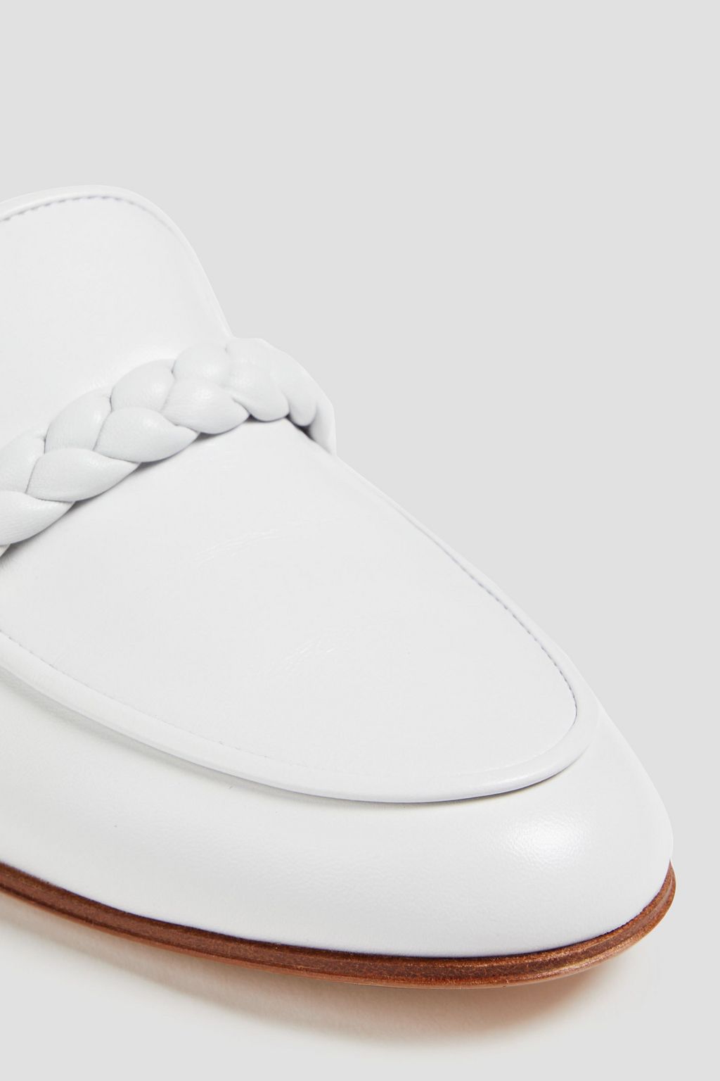 GIANVITO ROSSI Loafers aus Leder mit Flechtdetails